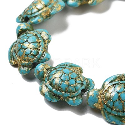 Synthetic Turquoise Dyed Beads Strands X-G-P507-05R-1
