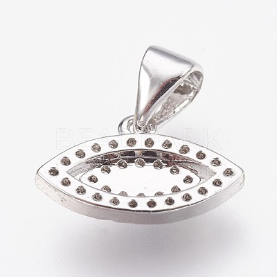 Brass Micro Pave Cubic Zirconia Charms ZIRC-F084-26P-1
