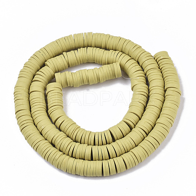 Handmade Polymer Clay Beads Strands CLAY-R089-6mm-019-1