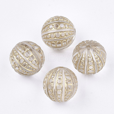 Plating Transparent Acrylic Beads PACR-T008-10-1