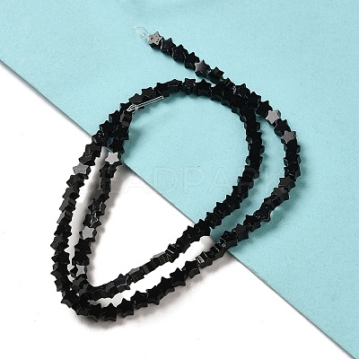 Natural Black Onyx(Dyed & Heated) Beads Strands G-G085-B44-01-1