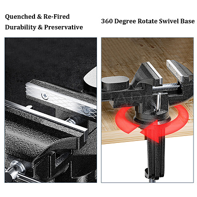 1Pc Cast Steel Table Bench Vise AJEW-CP0001-95-1