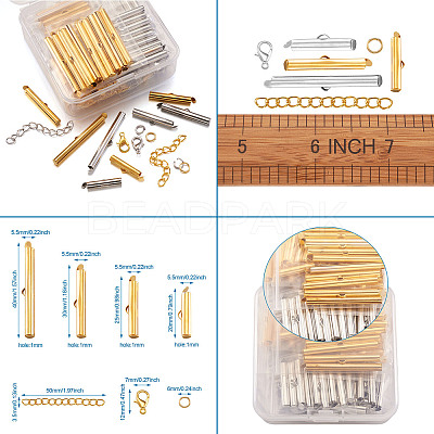 Iron Slide On End Clasp Tubes FIND-PJ0001-01-1