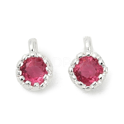 Brass Pave Cubic Zirconia Pendants KK-H204-03S-05-1