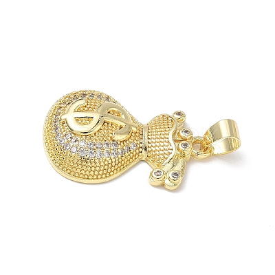 Micro Pave Clear Cubic Zirconia Pendants KK-L253-13G-06-1