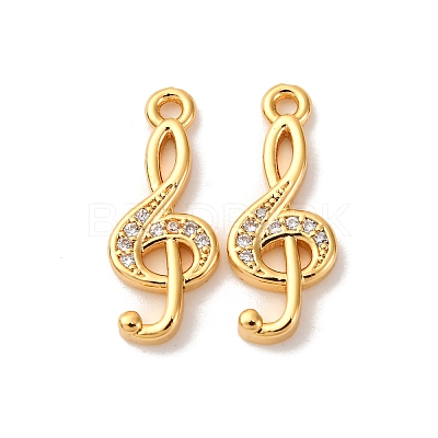 Brass Micro Pave Cubic Zirconia Pendants KK-K382-57G-1