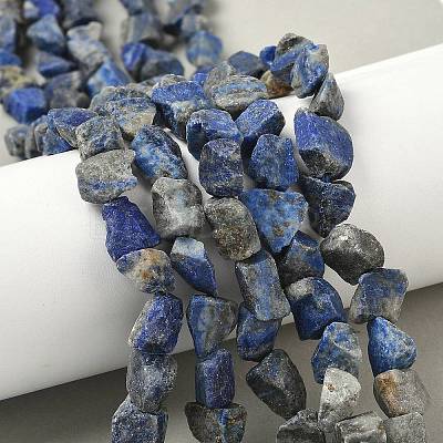 Raw Rough Natural Lapis Lazuli Beads Strands G-M453-D06-1