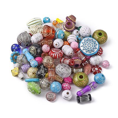 Plated Acrylic Beads MACR-R546-08-1