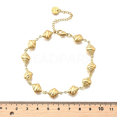 304 Stainless Steel Link Bracelets for Women BJEW-P354-04C-G-1