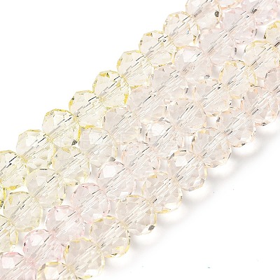 Transparent Painted Glass Beads Strands DGLA-A034-T6mm-A25-1