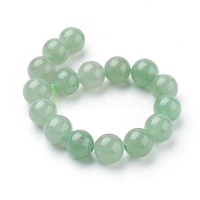 Natural Green Aventurine Beads Strands G-G099-12mm-17-1