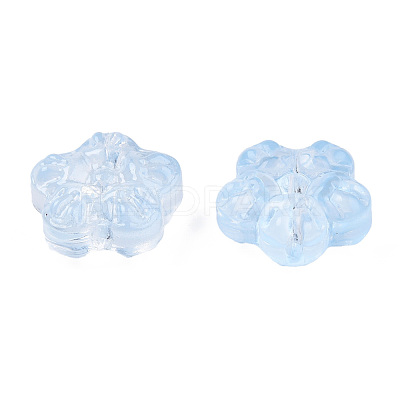 Transparent Spray Painted Glass Beads GLAA-N035-029-C02-1