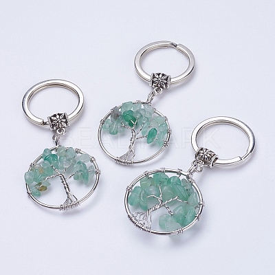 Natural/Synthetic Mixed Stone Keychain KEYC-E023-03-1