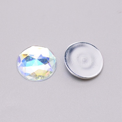 Acrylic Faceted Cabochons OACR-WH0025-11B-1