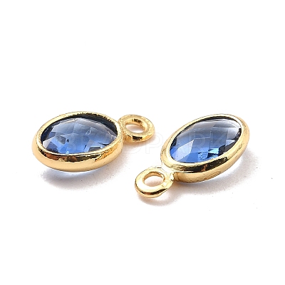 Eco-Friendly Brass with Glass Pendants KK-K268-01B-1