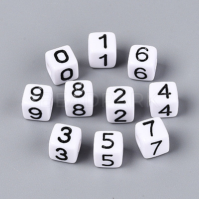 Opaque Acrylic European Large Hole Beads SACR-N020-01M-02-1