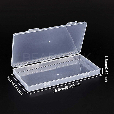 Transparent Plastic Bead Containers CON-BC0006-06A-1