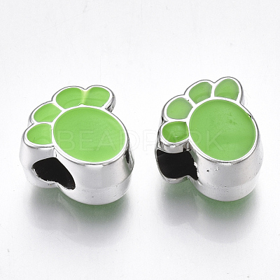 UV Plating Acrylic European Beads OACR-T005-104P-1