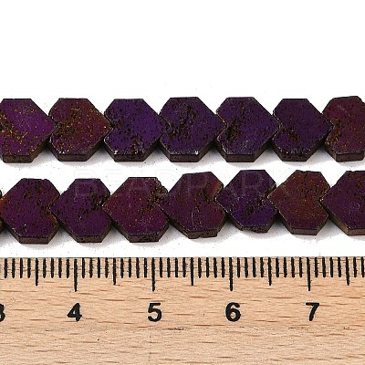 Electroplated Natural Lava Rock Beads Strands G-K388-04A-10-1