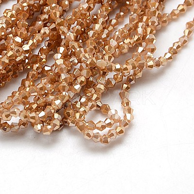 Electroplate Glass Beads Strands EGLA-J026-3mm-F03-1
