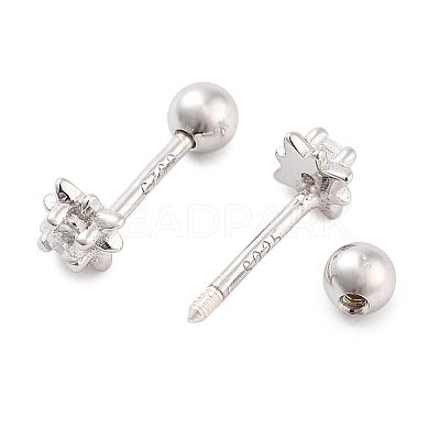 925 Sterling Silver Micro Pave Cubic Zirconia Cartilage Earrings for Women EJEW-F342-06P-1
