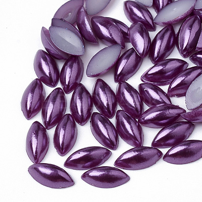 ABS Plastic Imitation Pearl Cabochons SACR-R756-8x4mm-Z47-1
