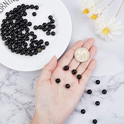 Natural Golden Sheen Obsidian Beads Strands G-OC0001-06-1