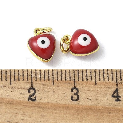 Brass Enamel Charms KK-S518-03K-G-1