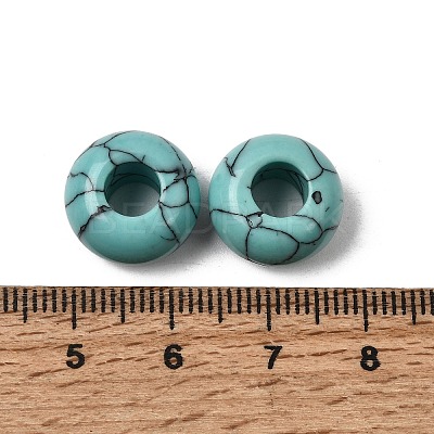 Synthetic Turquoise European Large Hole Beads G-Q442-15-1