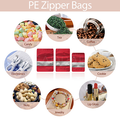 18Pcs 3 Styles PE Resealable Bags with Window OPP-TAD0001-01B-1