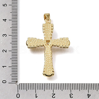 Brass Micro Pave Clear Cubic Zirconia Pendants CU-CBA9883-05E-G-1