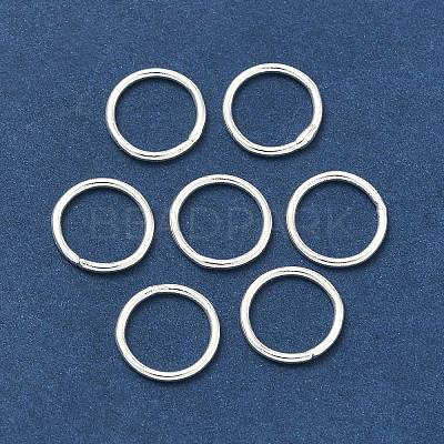 Eco-Friendly Brass Round Rings KK-M165-10mm-02S-RS-1