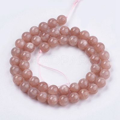 Natural Sunstone Beads Strands X-G-J157-8mm-07-1
