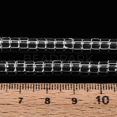 Transparent Glass Beads Strands GLAA-N065-4x4mm-A01-1