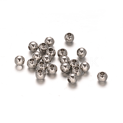 Tarnish Resistant Round 304 Stainless Steel Spacer Beads STAS-I050-06-5mm-1