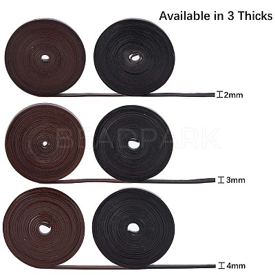 Flat Cowhide Leather Cord WL-GF0001-09A-01-1