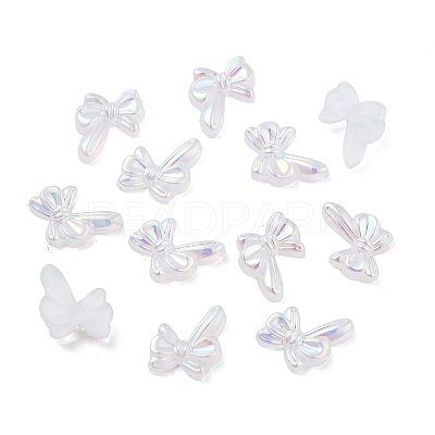 Bowknot Rainbow Iridescent Plating Acrylic Cabochons PACR-B003-03-1