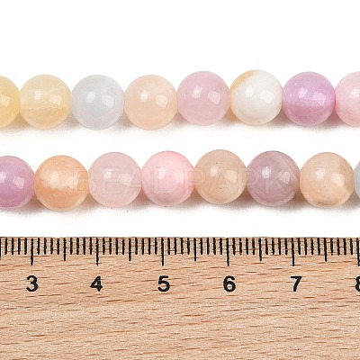 Natural Green Jade Beads Strands G-G757-03-8mm-1