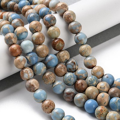Dyed Natural Regalite/Imperial Jasper/Sea Sediment Jasper Beads Strands G-B124-C01-03-1