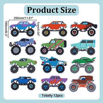Cross Country Vehicle Polyester Computerized Embroidery Iron on/Sew on Patches PATC-WH0014-37-1