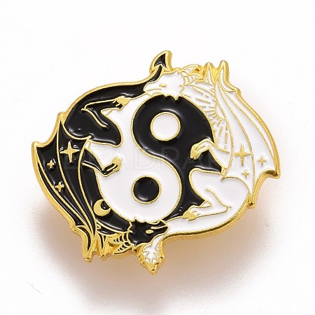 Dragon and Great Harmony Enamel Pin JEWB-M023-01-1