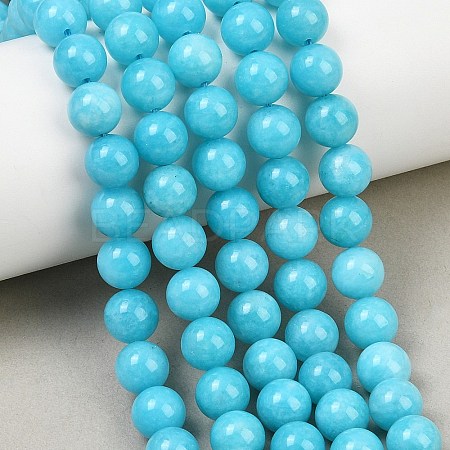 Dyed Natural White Jade Beads Strands GG-CBAD029-A07-8mm-1