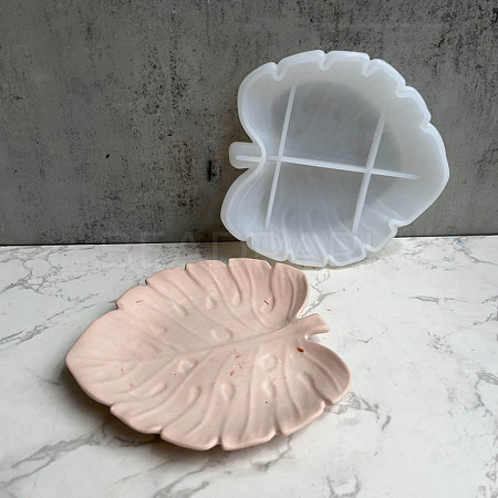 DIY Monstera Leaf Dish Tray Silicone Molds DIY-P070-G03-1