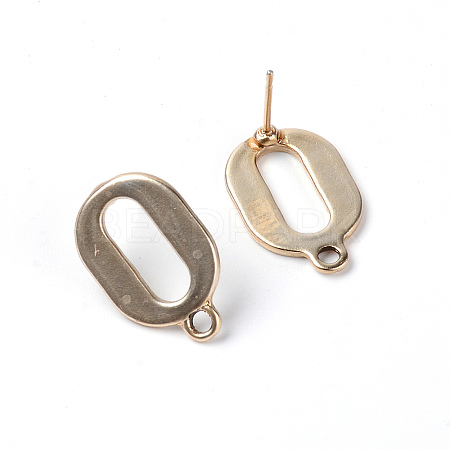 Alloy Stud Earring Findings PALLOY-WH0085-15LG-1