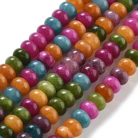 Natural White Jade Beads Strands G-E507-01O-1