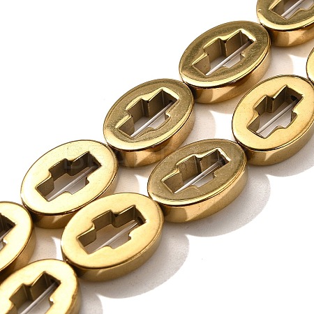 Electroplated Synthetic Non-magnetic Hematite Beads Strands G-L613-Z01-03F-1