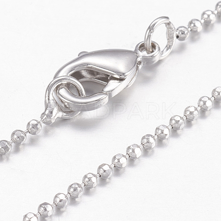 Brass Ball Chain Necklaces X-MAK-L009-06P-1