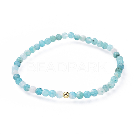Natural Gemstone Hemimorphite Stretch Bracelets BJEW-JB04556-03-1