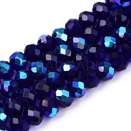 Electroplate Glass Beads Strands EGLA-A044-T6mm-L06-1