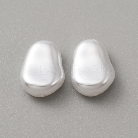 Opaque ABS Plastic Imitation Pearl Beads KY-WH0049-10A-1